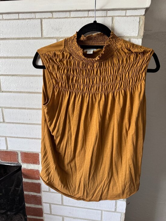 Sundance Tops - Sundance Mustard Yellow Sleeveless Top - PM